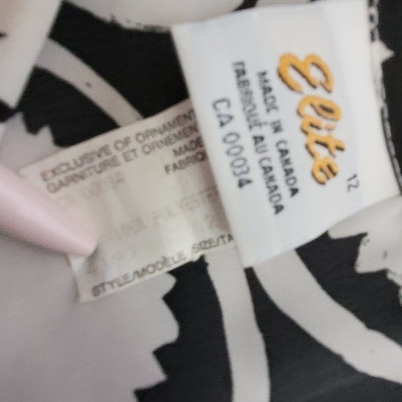 VINTAGE Satin Abstract Print Blouse - Picture 3 of 11